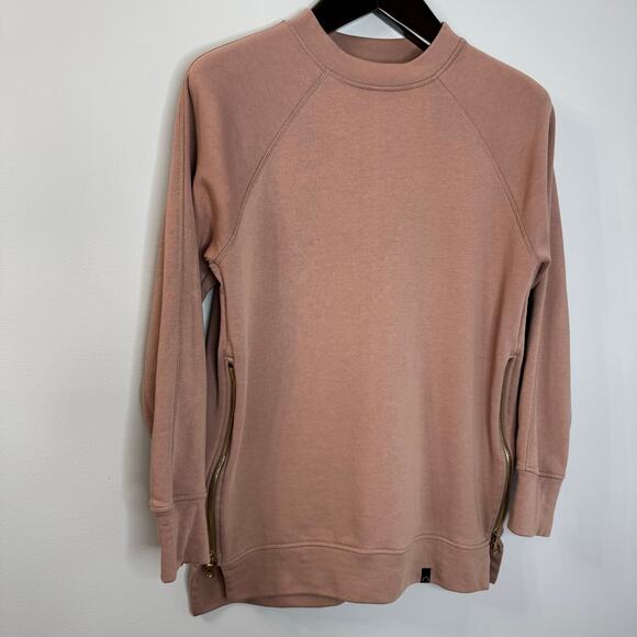 Varley Blush Manning Sweatshirt Double Zippered Pullover Casual Women's S - Picture 5 of 12